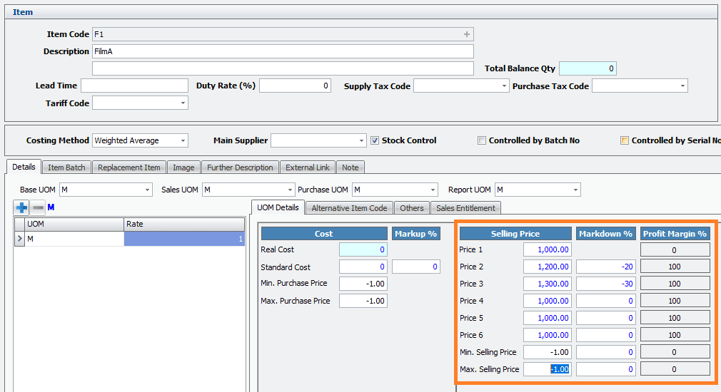 AutoCountSaleMultiPrice