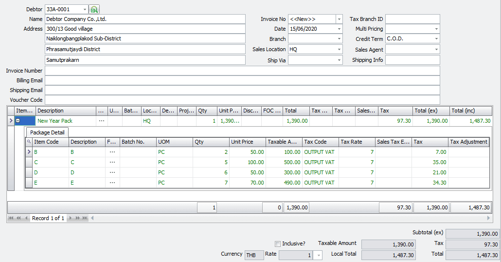 AutoCountStockSalePackage